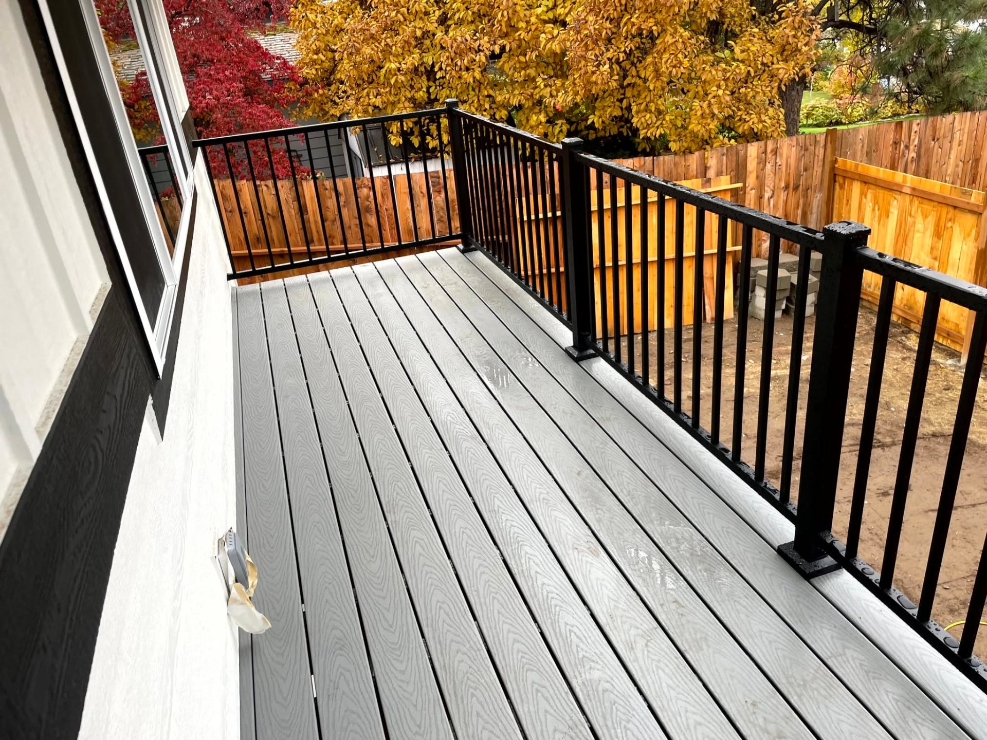 Composite decking close up